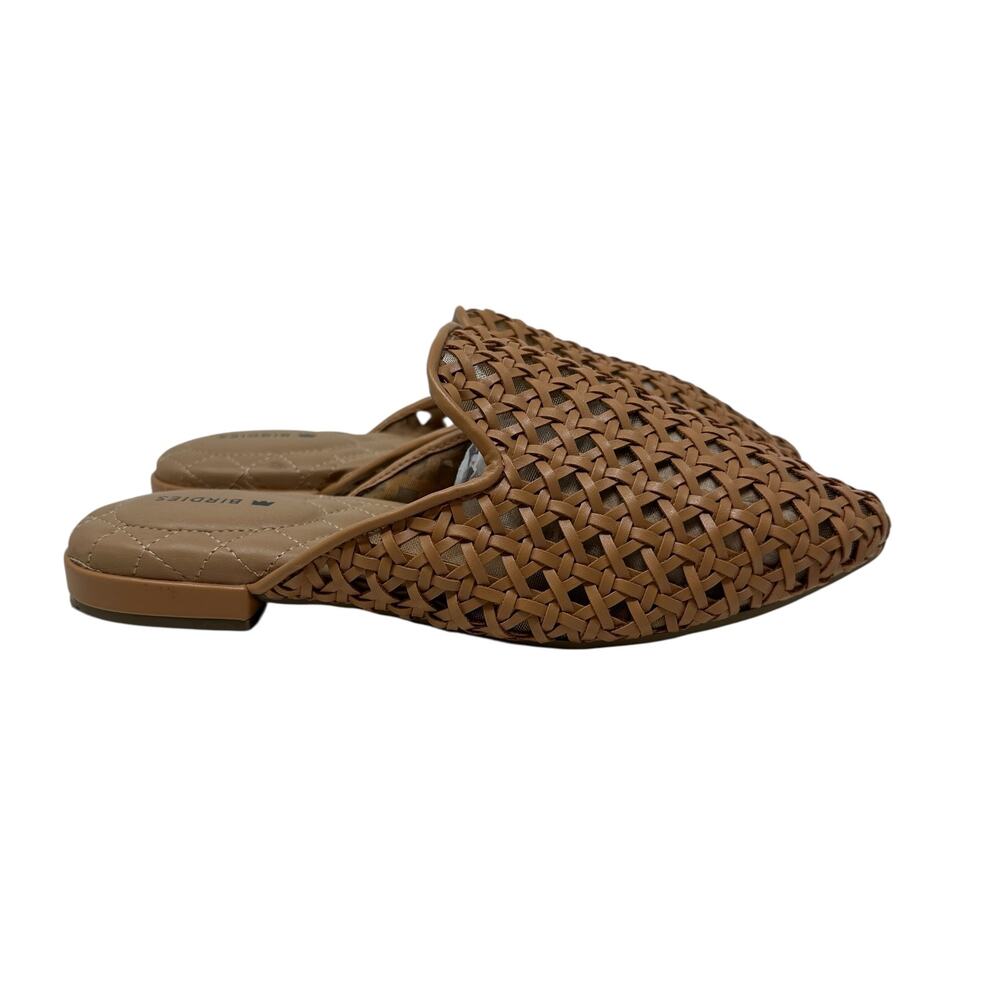 Birdies The Phoebe Woven Mule Flats Rattan‎ Faux Leather Tan Size US 5.5 - Picture 5 of 14